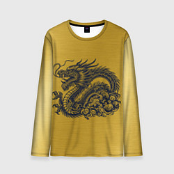 Лонгслив мужской Дракон на золоте, цвет: 3D-принт