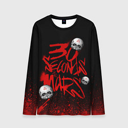 Лонгслив мужской Thirty seconds to mars skulls, цвет: 3D-принт