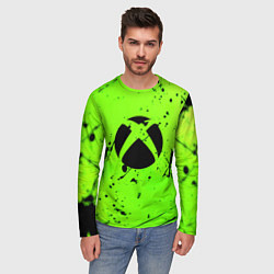Лонгслив мужской Xbox кислотный стиль, цвет: 3D-принт — фото 2