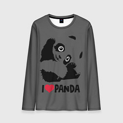 Лонгслив мужской Я люблю панду, цвет: 3D-принт