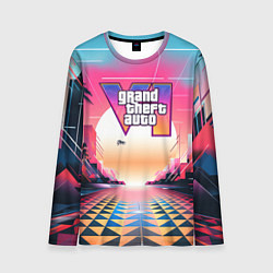 Лонгслив мужской GTA 6 retro abstract logo, цвет: 3D-принт