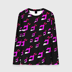 Лонгслив мужской JoJos Bizarre neon pattern logo, цвет: 3D-принт
