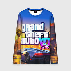 Лонгслив мужской Grand theft auto 6 street vice city, цвет: 3D-принт