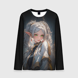 Лонгслив мужской Аниме Фрирен провожающая в последний путь, цвет: 3D-принт