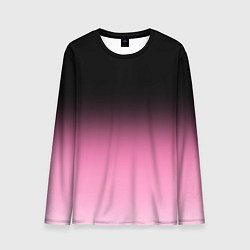 Лонгслив мужской Черно-розовый градиент, цвет: 3D-принт
