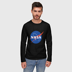 Лонгслив мужской NASA logo space, цвет: 3D-принт — фото 2