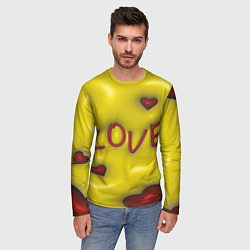 Лонгслив мужской Love эффект раздувания, цвет: 3D-принт — фото 2