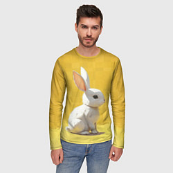 Лонгслив мужской Белоснежный кролик, цвет: 3D-принт — фото 2