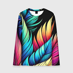 Лонгслив мужской Color feathers - neon, цвет: 3D-принт
