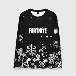 Лонгслив мужской Fortnite новый год паттерн, цвет: 3D-принт