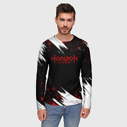 Лонгслив мужской Horizon zero dawn краски, цвет: 3D-принт — фото 2