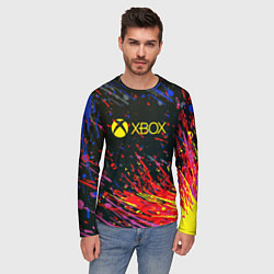 Лонгслив мужской Xbox краски текстура, цвет: 3D-принт — фото 2
