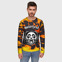 Лонгслив мужской Motorhead рок панда и огонь, цвет: 3D-принт — фото 2