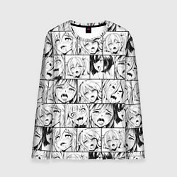 Лонгслив мужской Ahegao pattern, цвет: 3D-принт