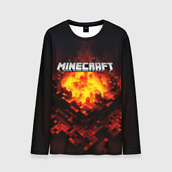 Лонгслив мужской Minecraft огненные кубики, цвет: 3D-принт