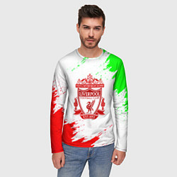 Лонгслив мужской Liverpool краски спорт, цвет: 3D-принт — фото 2