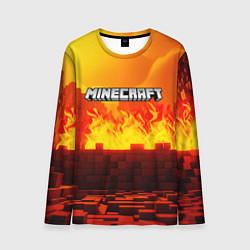 Лонгслив мужской Minecraft огненная стена, цвет: 3D-принт