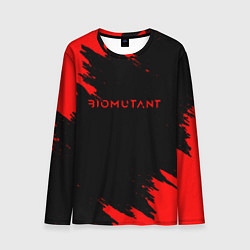 Лонгслив мужской Биомутант краски красные, цвет: 3D-принт
