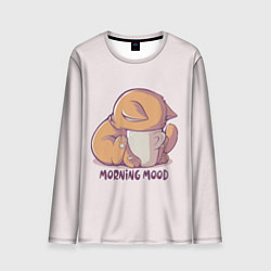 Лонгслив мужской Morning mood - cat, цвет: 3D-принт