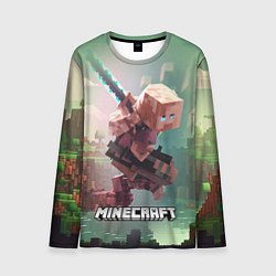 Лонгслив мужской Персонаж Minecraft ниндзя в прыжке, цвет: 3D-принт