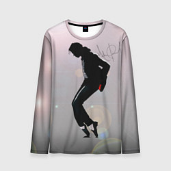 Лонгслив мужской Майкл Джексон под прожекторами - с автографом, цвет: 3D-принт