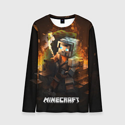 Лонгслив мужской Minecraft персонаж искры от огня, цвет: 3D-принт