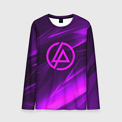 Лонгслив мужской Linkin park neon stripes logo, цвет: 3D-принт