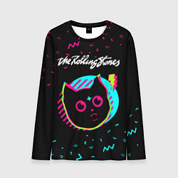 Лонгслив мужской Rolling Stones - rock star cat, цвет: 3D-принт