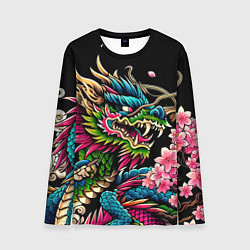 Лонгслив мужской Irezumi - Japanese dragon ai art, цвет: 3D-принт