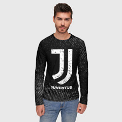 Лонгслив мужской Juventus с потертостями на темном фоне, цвет: 3D-принт — фото 2