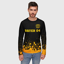 Лонгслив мужской Bayer 04 - gold gradient посередине, цвет: 3D-принт — фото 2