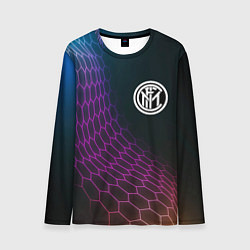 Лонгслив мужской Inter футбольная сетка, цвет: 3D-принт