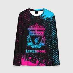 Лонгслив мужской Liverpool - neon gradient, цвет: 3D-принт