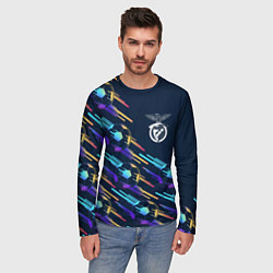 Лонгслив мужской Benfica градиентные мячи, цвет: 3D-принт — фото 2