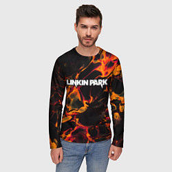 Лонгслив мужской Linkin Park red lava, цвет: 3D-принт — фото 2