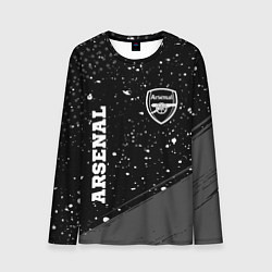 Лонгслив мужской Arsenal sport на темном фоне вертикально, цвет: 3D-принт