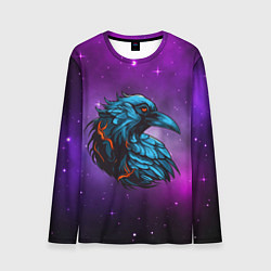 Лонгслив мужской Ворона в космосе, цвет: 3D-принт