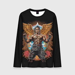 Мужской лонгслив Муай-Тай боец с золотыми крыльями