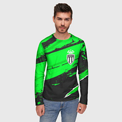 Лонгслив мужской Monaco sport green, цвет: 3D-принт — фото 2