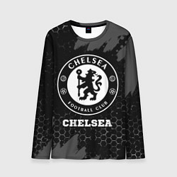 Лонгслив мужской Chelsea sport на темном фоне, цвет: 3D-принт