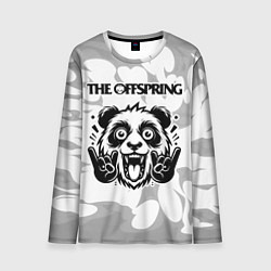 Лонгслив мужской The Offspring рок панда на светлом фоне, цвет: 3D-принт