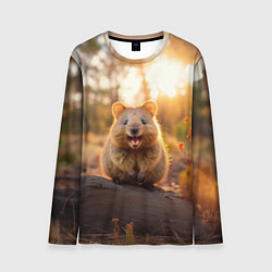 Лонгслив мужской Квокка радуется, цвет: 3D-принт