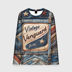 Лонгслив мужской Vintage vanguard jeans - patchwork, цвет: 3D-принт