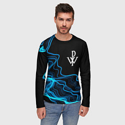 Лонгслив мужской Powerwolf sound wave, цвет: 3D-принт — фото 2