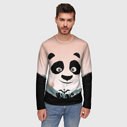 Лонгслив мужской Силуэт кунг фу панда, цвет: 3D-принт — фото 2