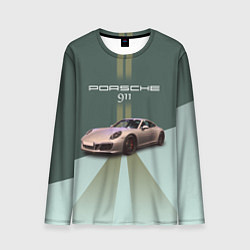 Лонгслив мужской Спортивный автомобиль Порше 911, цвет: 3D-принт