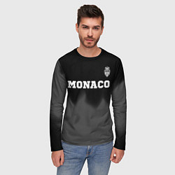 Лонгслив мужской Monaco sport на темном фоне посередине, цвет: 3D-принт — фото 2