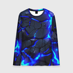 Лонгслив мужской Синее ледяное свечение, цвет: 3D-принт