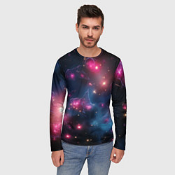 Лонгслив мужской Абстрактный космос фантастика, цвет: 3D-принт — фото 2
