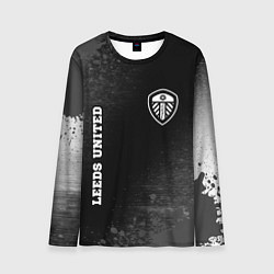 Лонгслив мужской Leeds United sport на темном фоне вертикально, цвет: 3D-принт